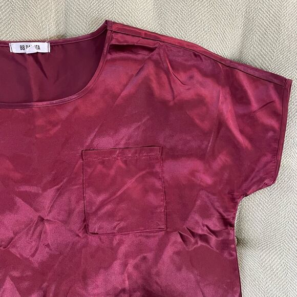 BB Dakota Women's Satin 2-Piece Short Sleeve & Pant Lounge Set M - Picture 10 of 11